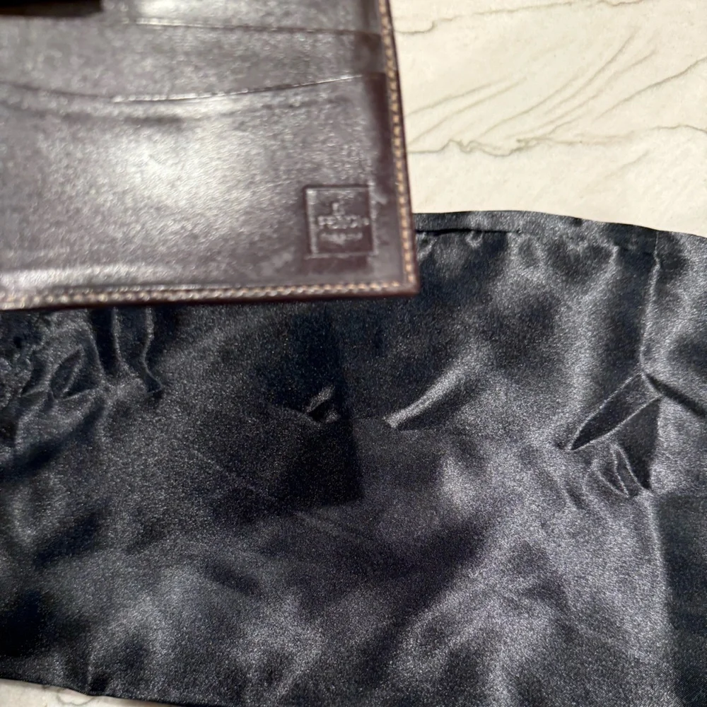 Fendi Zucca FF Canvas Compact Trifold Wallet